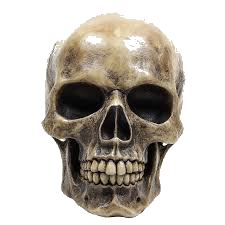 Clickable skull scare button